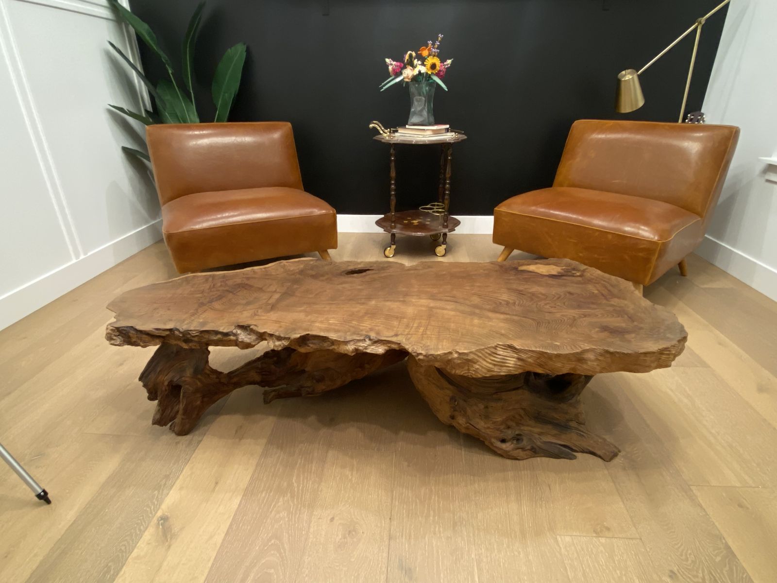 Live Edge w Root System Walnut Table