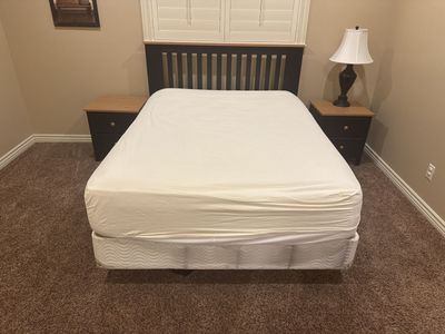 Full Size Headboard, Box Spring, & Mattress
