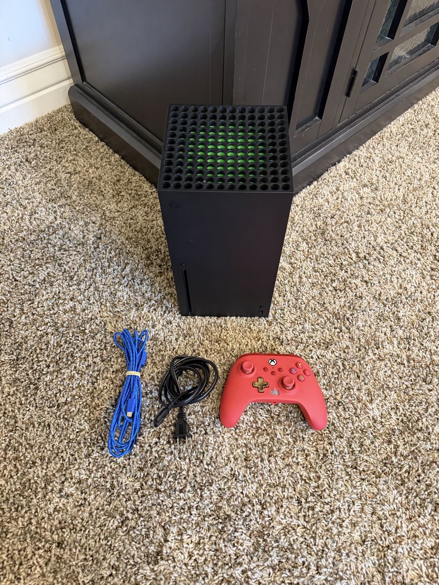 Microsoft Xbox Series X 1TB Console Bundle with Red Wireless Controller and Cables
