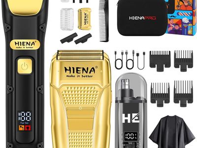 NEW Professional Hair Clippers Set for Men, Cordless Clipper Kit & Trimmer Set, Electric Foil Shavers