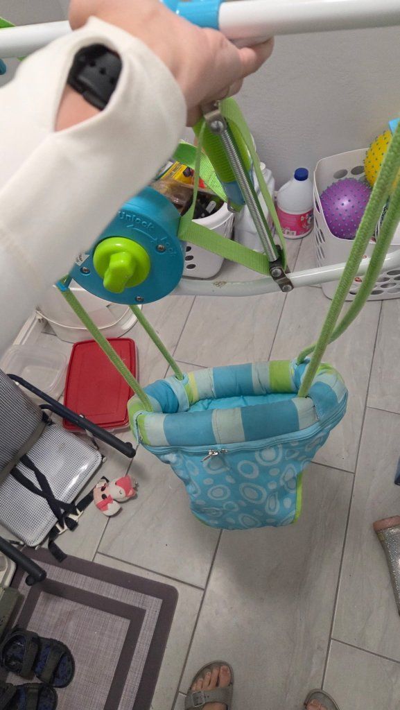 Baby Door Jumper - Infant Bouncer Activity Seat, Blue/Green