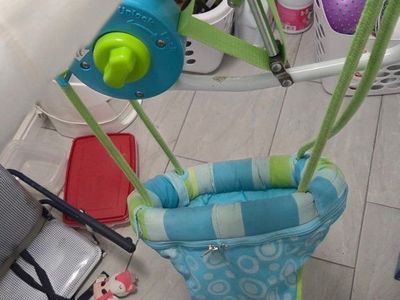 Baby Door Jumper - Infant Bouncer Activity Seat, Blue/Green