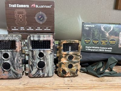 Four game trail cameras