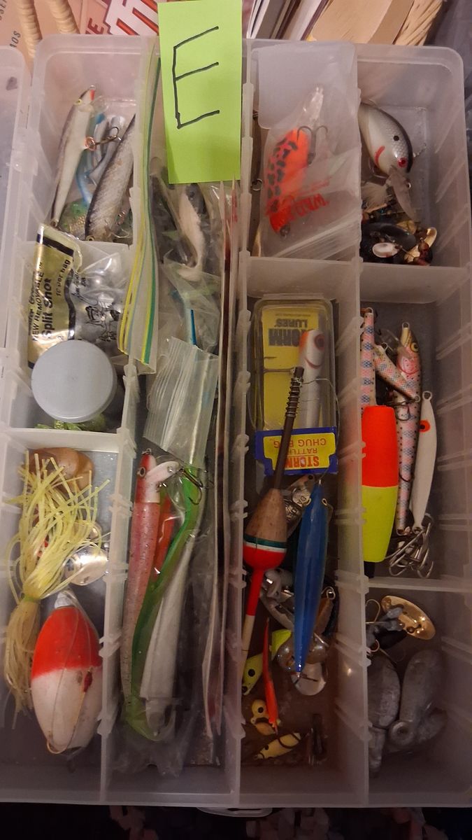 FISHING LURES AND WEIGHTS "E"