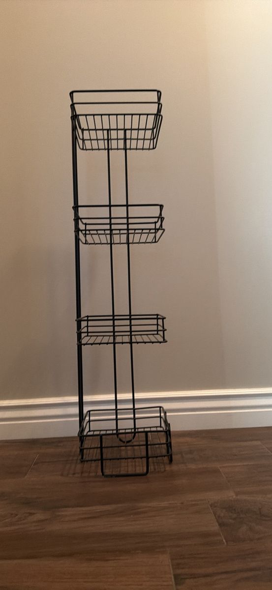Black Metal 4-Tier Organizer Shelf