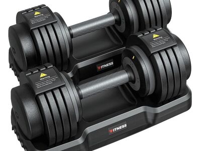 GIKPALL 110lb (55lbs/hand) Adjustable Dumbbell Set