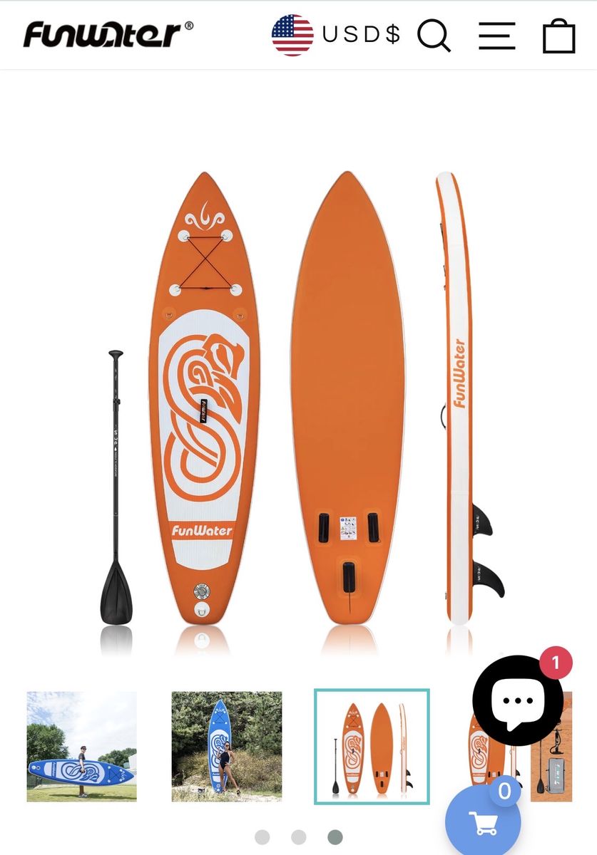 Paddle Board- Funwater Rainbow Snake 10’ Orange
