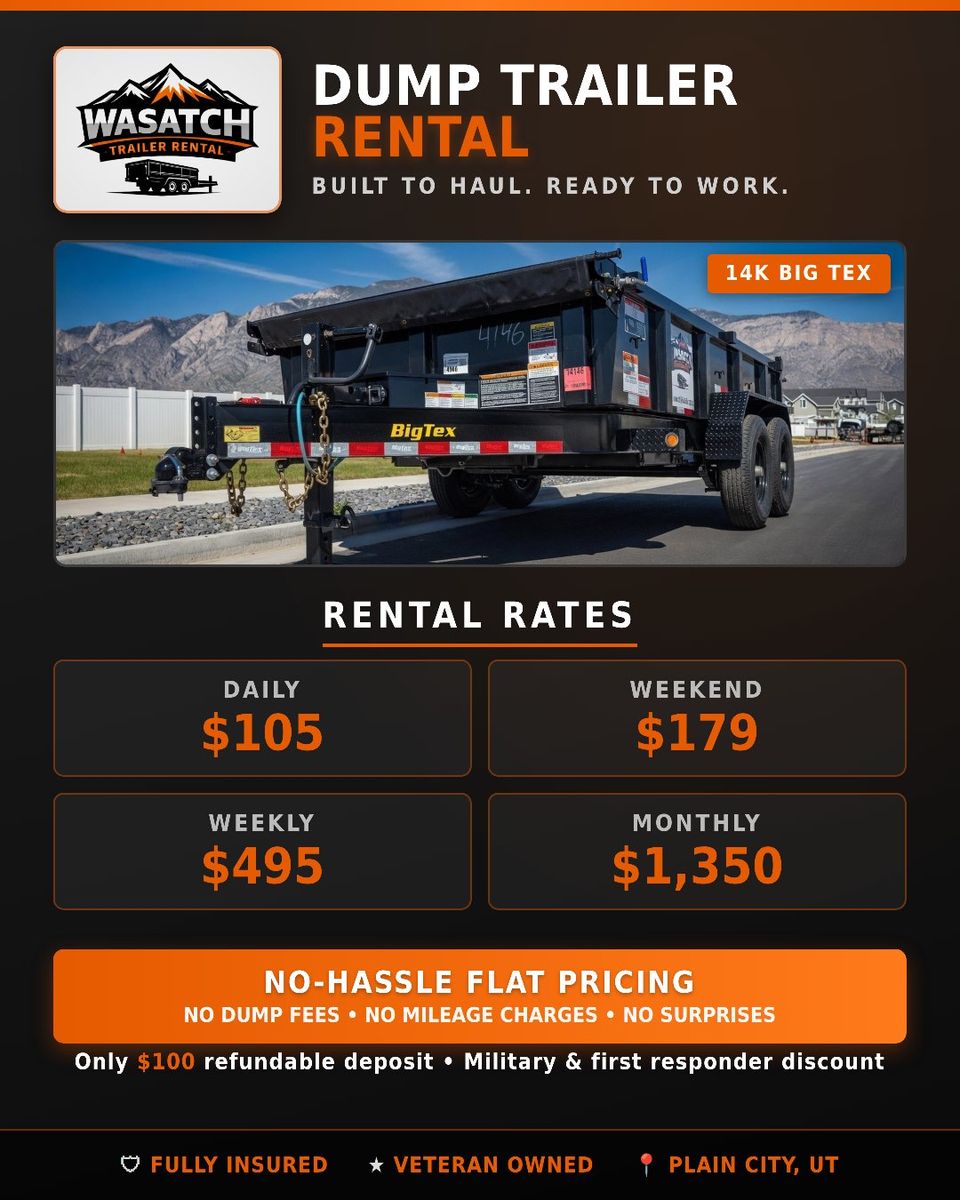 14k Dump trailer | Weber County