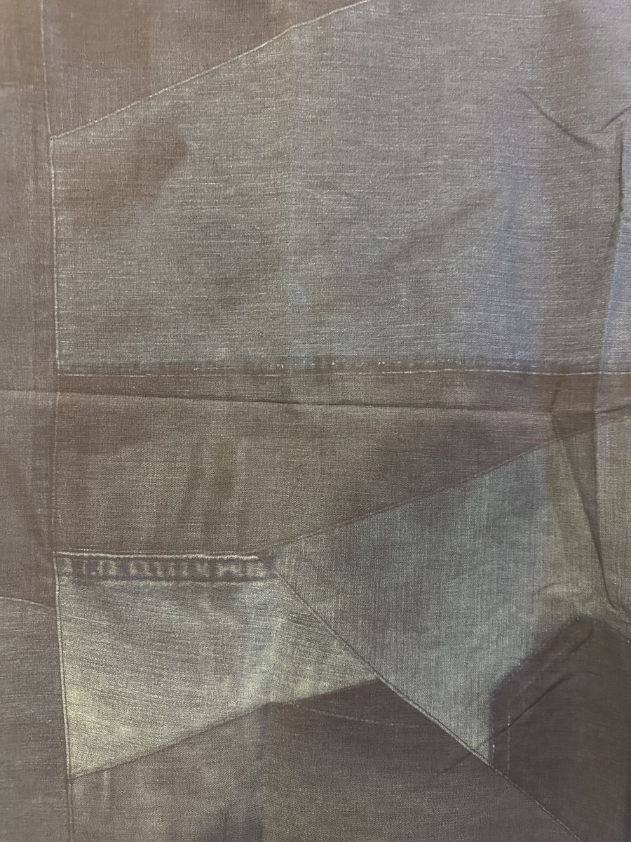 Denim Patch Print on Lycra Fabric