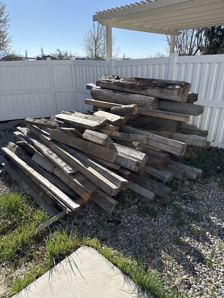 Big Pile Of Old Hardwoods