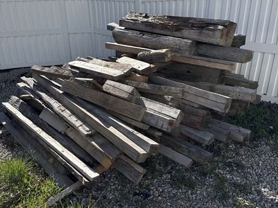 Big Pile Of Old Hardwoods
