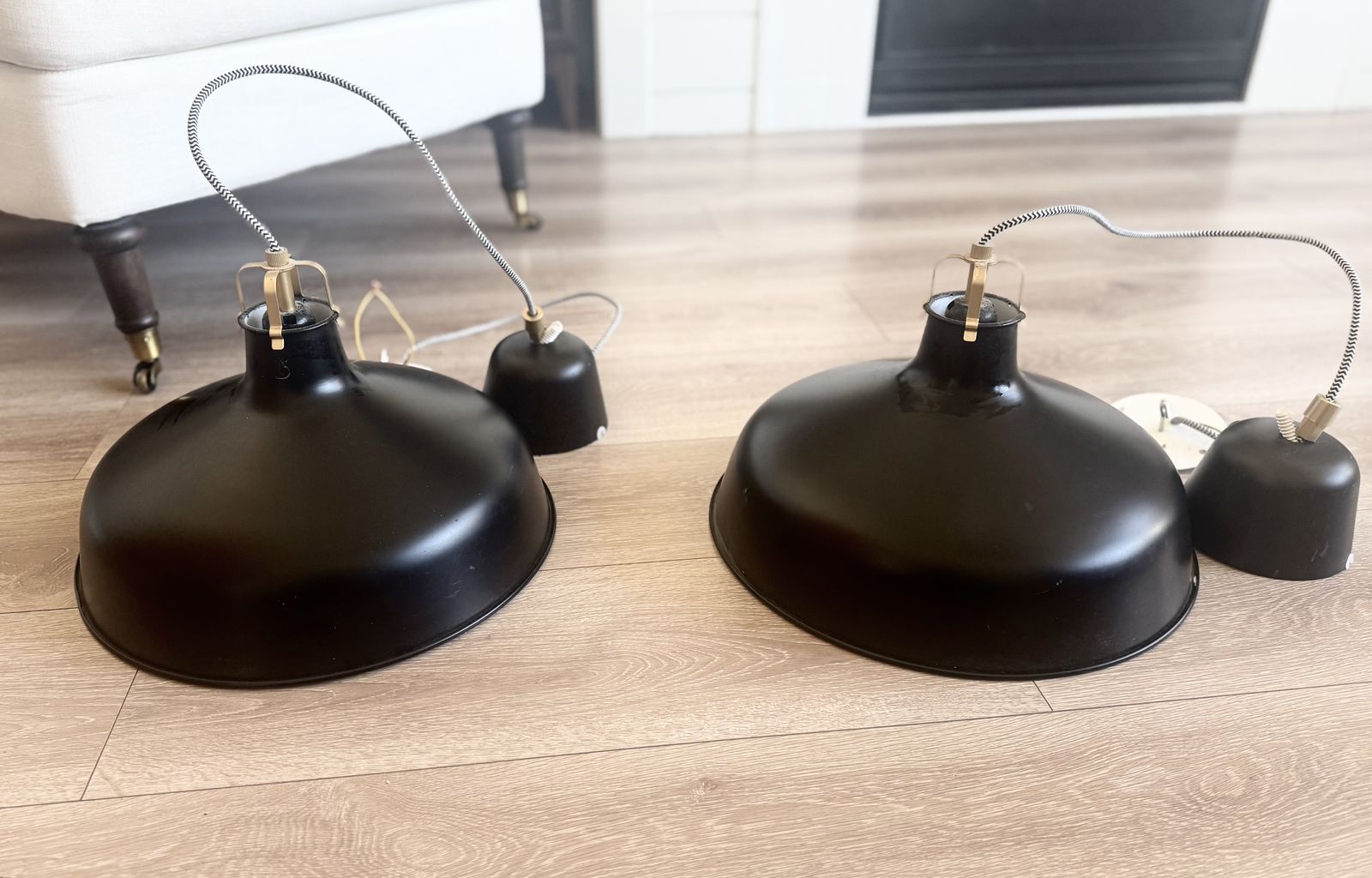 Set of 2 Modern Farmhouse Industrial Style Lights