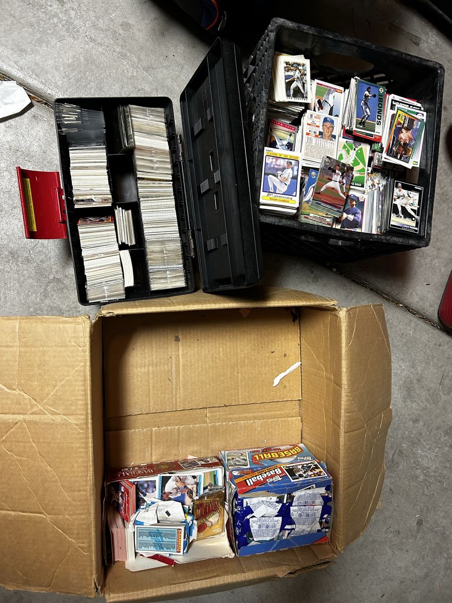 Storage Box Of Sports Cards Baseball Baseball