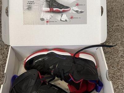 Nike Air Jordan Two Trey Black Red White Men's Basketball Shoes Size 10.5 with Box