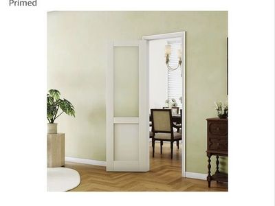 Half frosted glass interior door