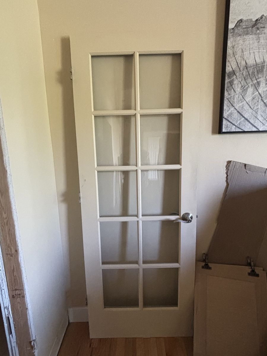 Interior Glass Panel Door 10-Lite with Hardware 30”x80”
