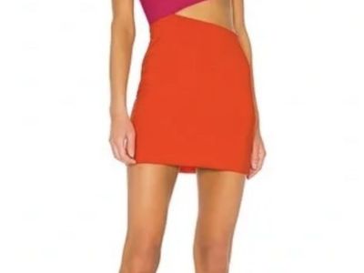 Lovers and friends Rowan pink and orange mini dress