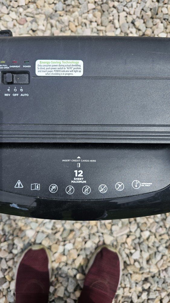 Ativa 12-Sheet Maximum Cross-Cut Paper Shredder with Energy-Saving Technology