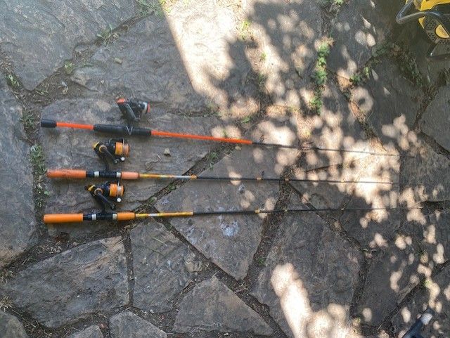 3 fishing poles