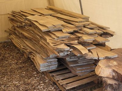 English Walnut Live Edge Boards Lumber, Kiln Dried
