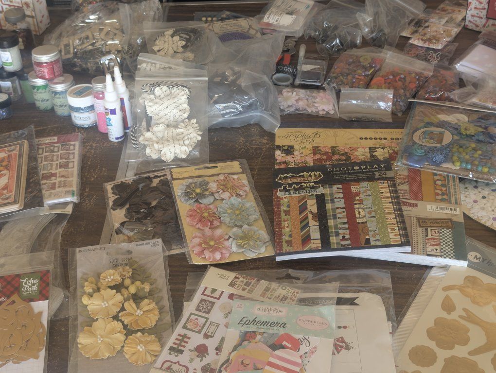 OVER 500 PIECES OF CRAFT SUPPLIES SELLING ALL TOGETHER. LOCATED IN ROY