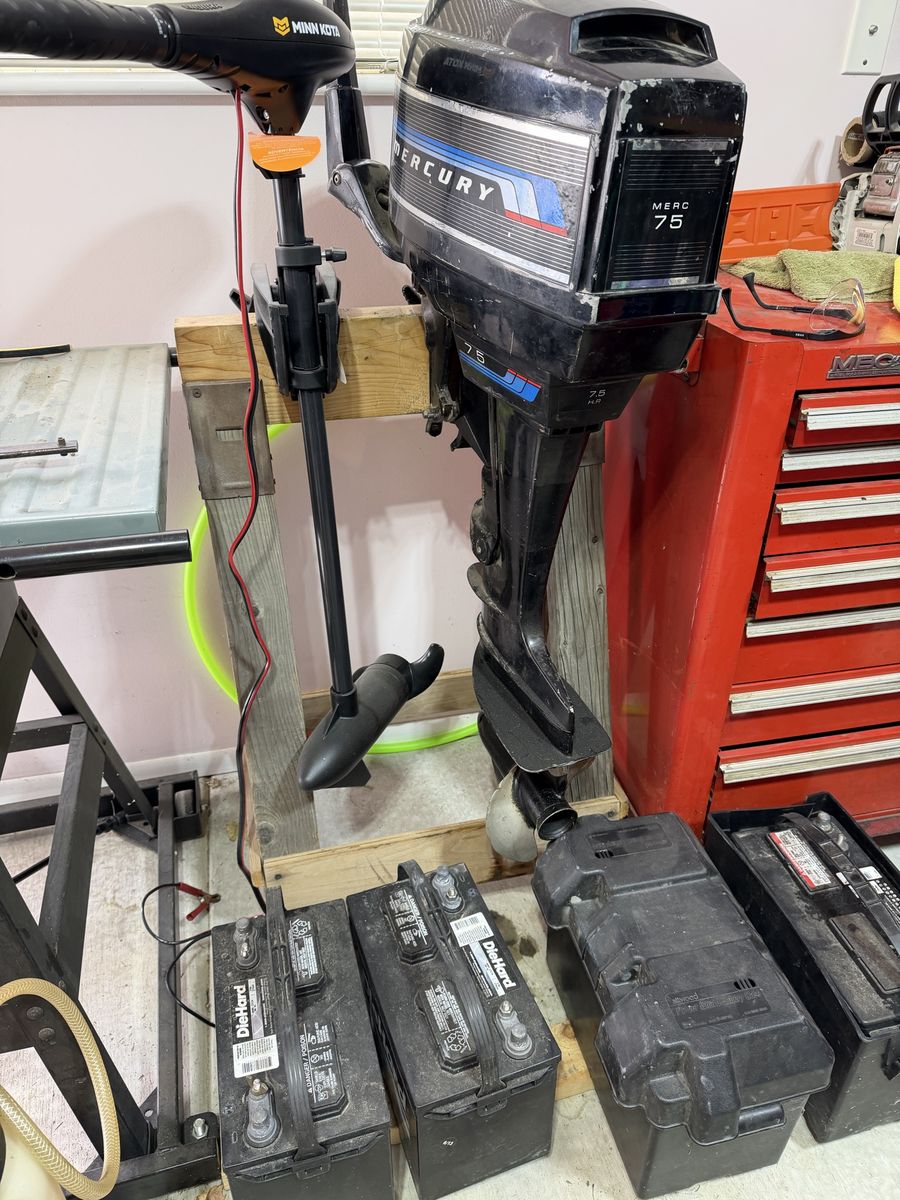 Mercury 7.5 hp & Minn Kota electric motors