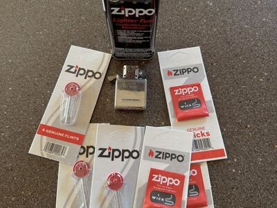 Zippo Gift Set - Genuine Zippo Lighter Insert + 22 More Items!