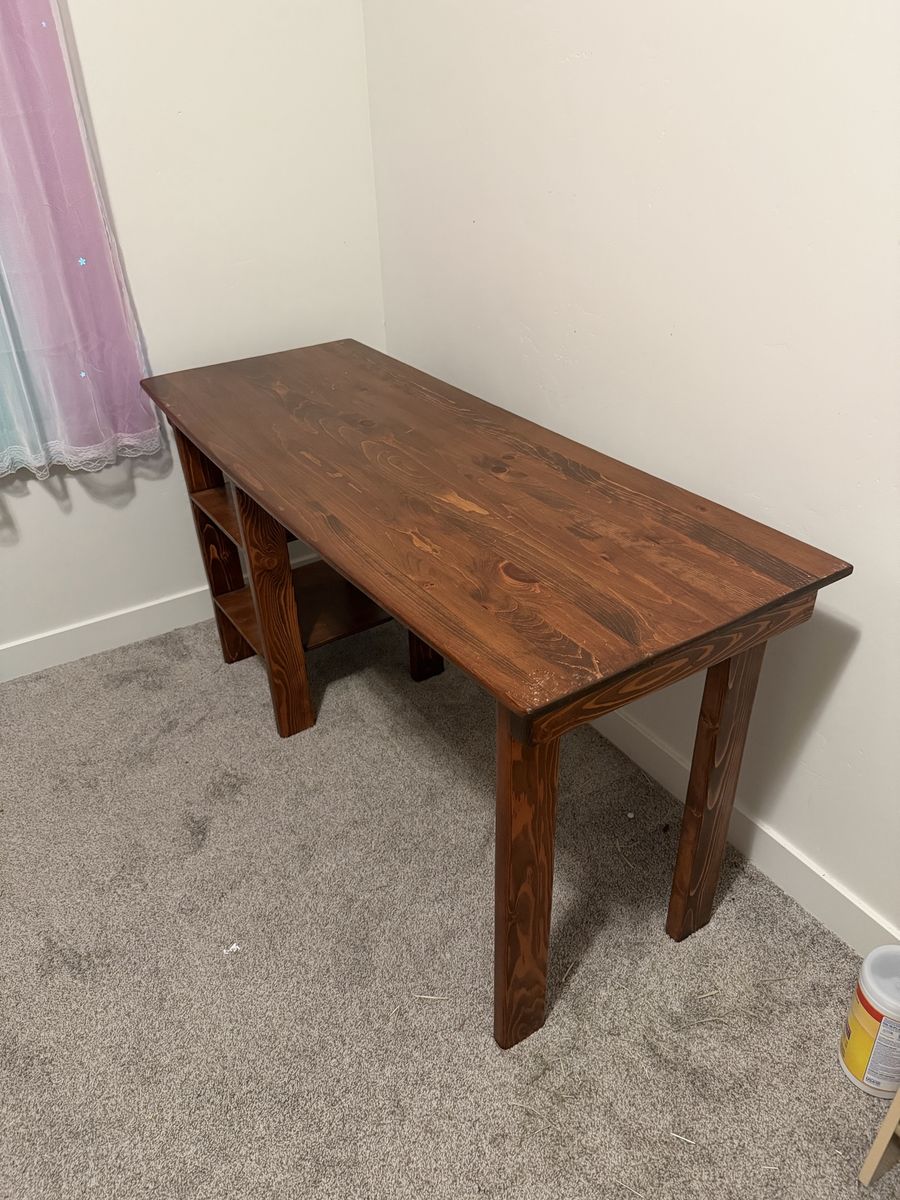 Solid wood desk