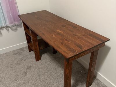 Solid wood desk