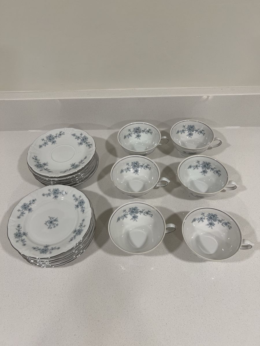 Winterling - Bavaria, Germany - White with Blue Floral