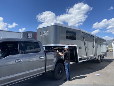 2022 Logan Coach Horse Power Edition 30’ Gooseneck Snowmobile Trailer