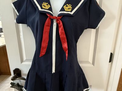 Vintage styled navy dress costume size small