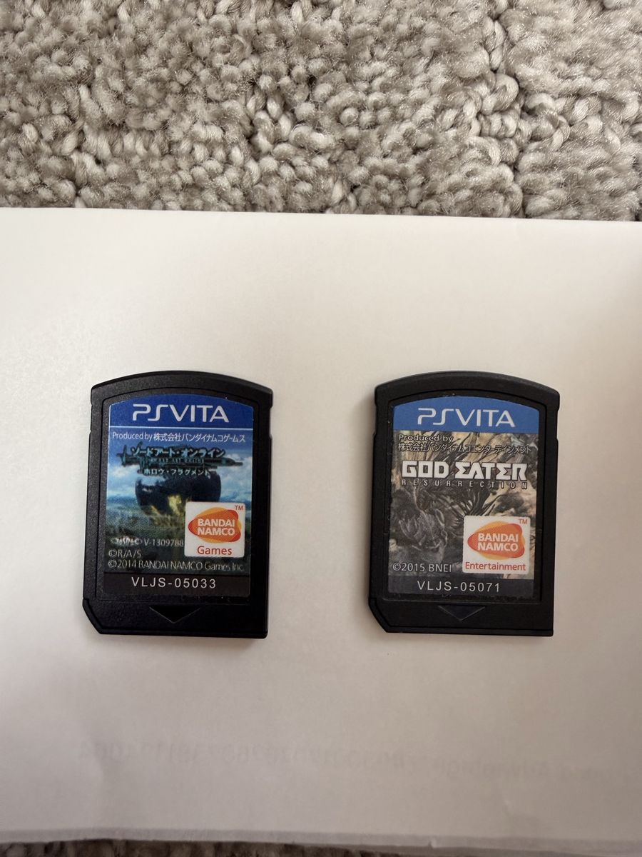 PS Vita Games - Sword Art Online Hollow Fragment JP & God Eater Resurrection JP