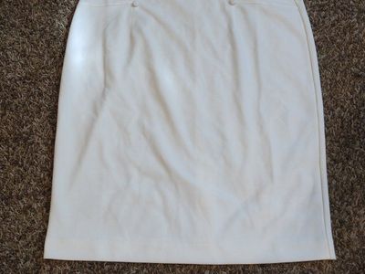 NYCC White Button Accent Pencil Skirt Size L