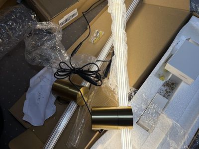 Dimmable Wall mount light lamps, brass and glass construction
