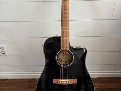 Fender CD-60SCE Acoustic-electric Guitar - Black, price reduced!