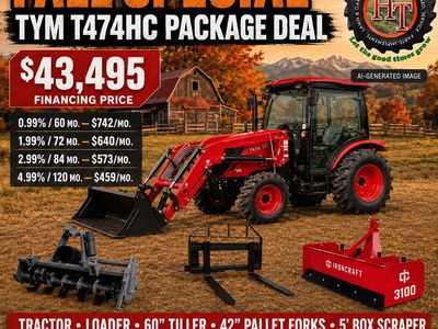 TYM T474HC Tractor PACKAGE DEAL!