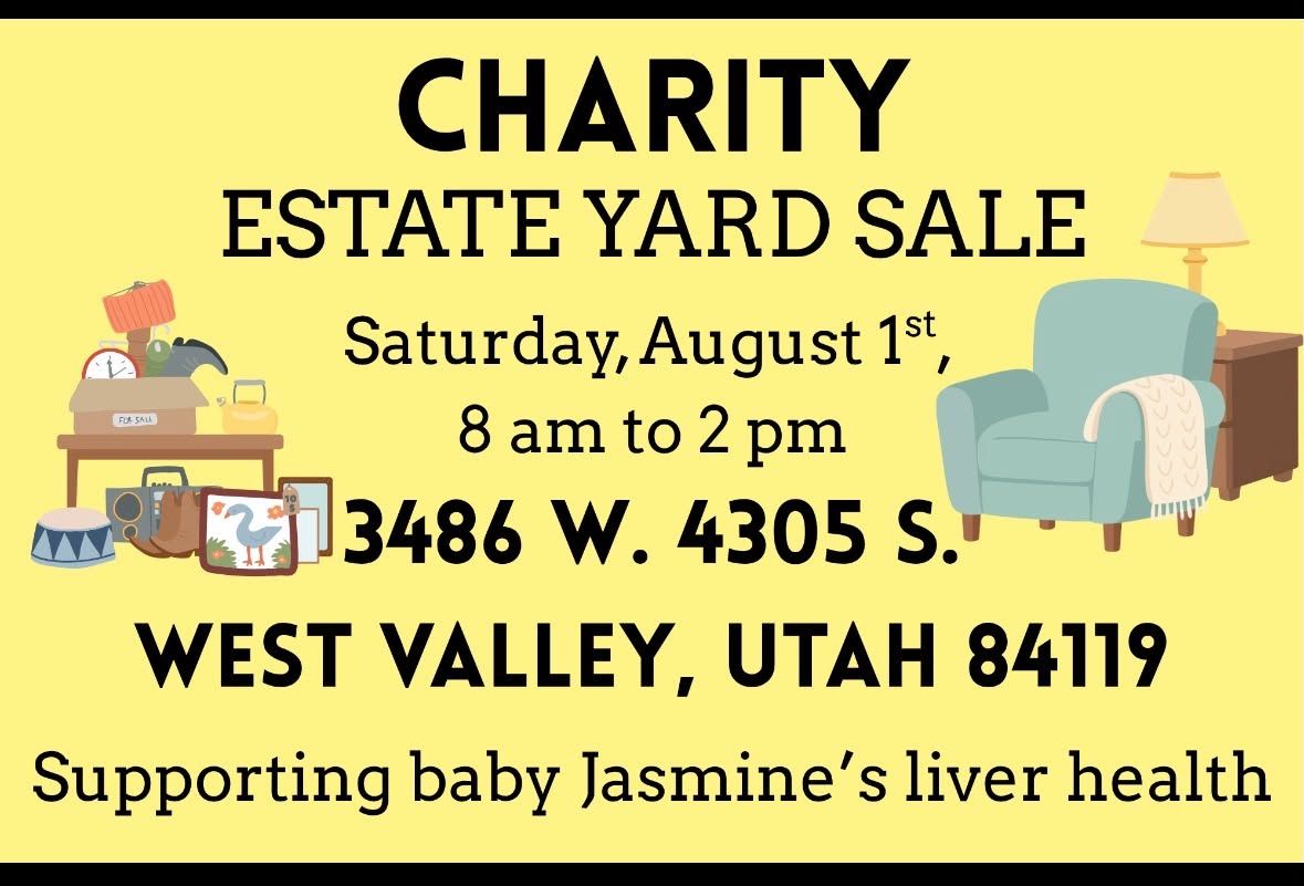 Estate Sale--West Valley City  3486 W 4305 S West Valley, SLC   8/1/2026 8-2 PM