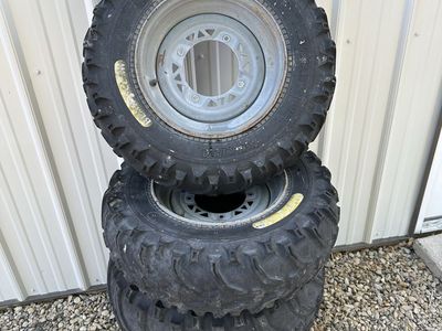 Kenda AT24x8-12 ATV Tires with Rims - Set of 4, Used