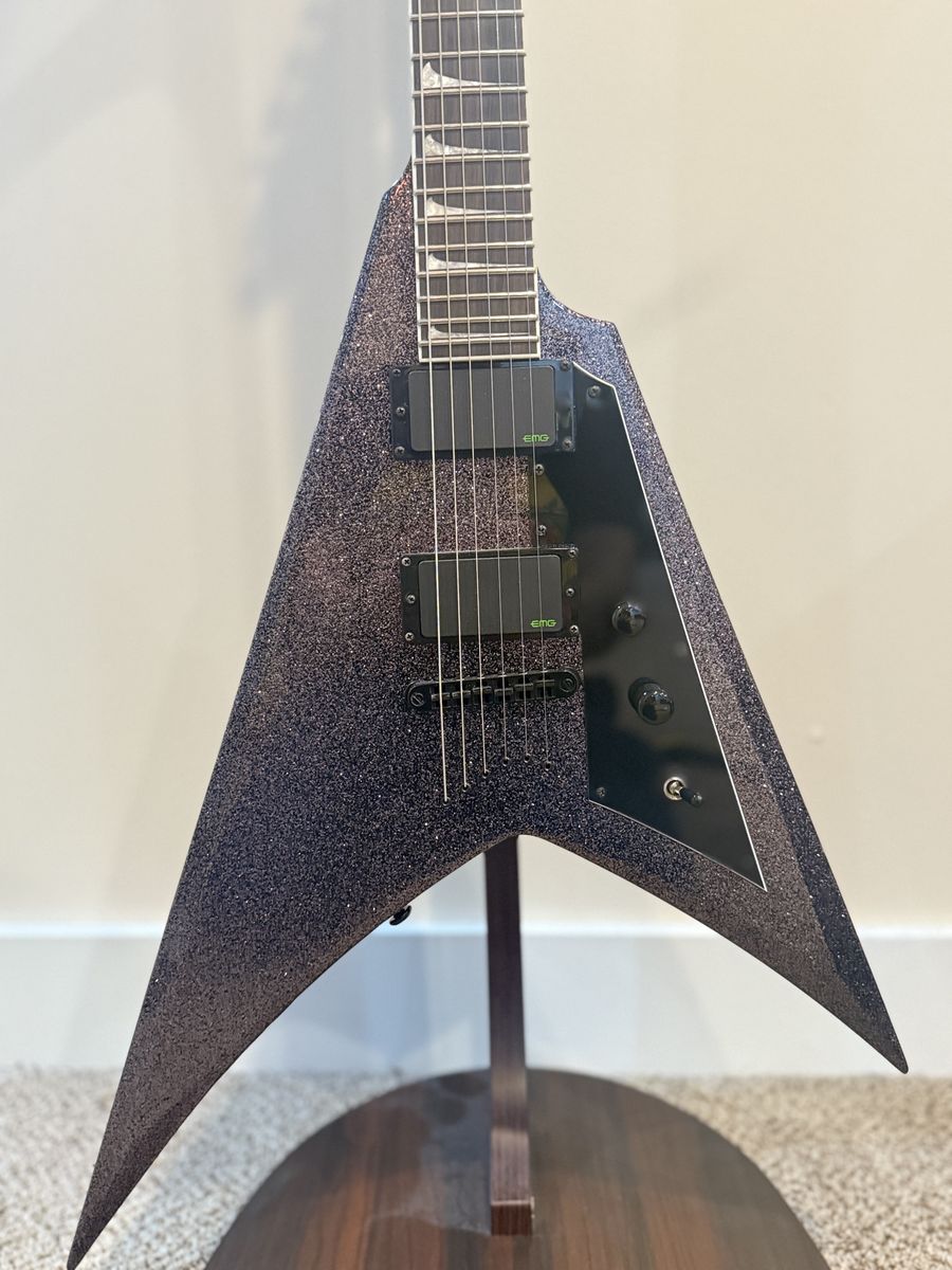 Esp LTD Kirk Hammett Flying V GUitar Sparkle