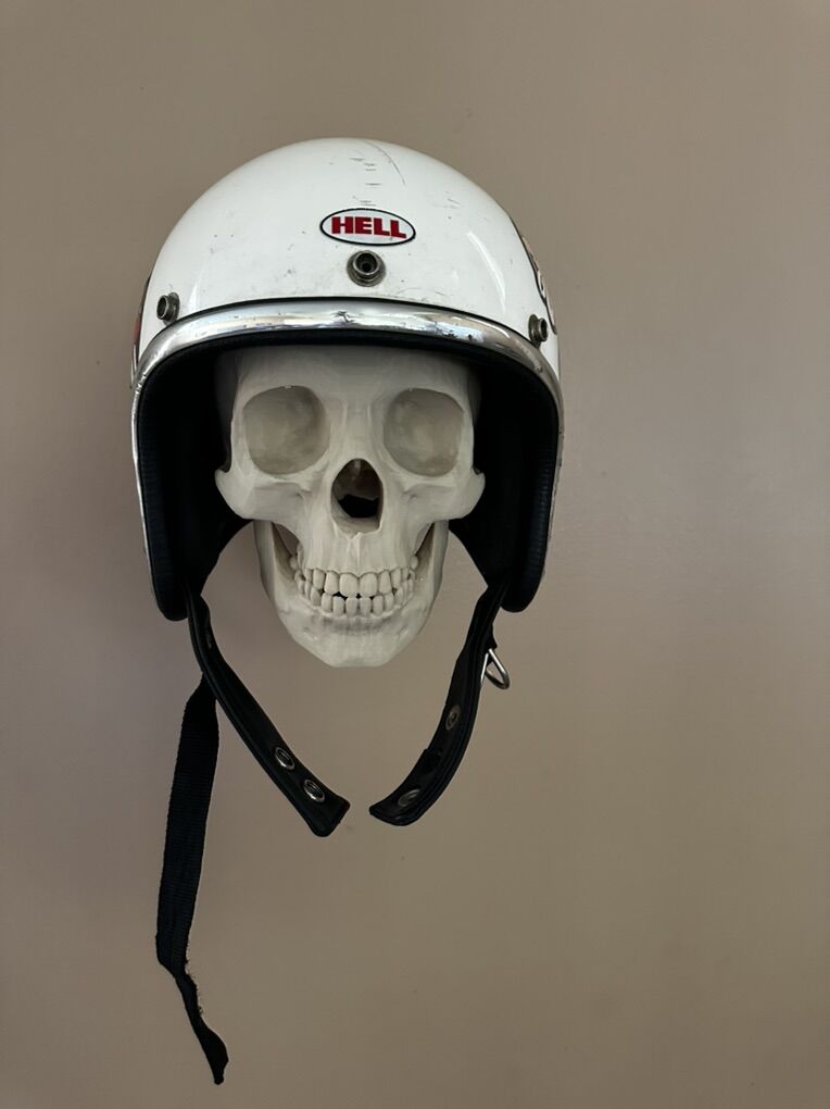 Skull Wall Mounted Helmet Holder