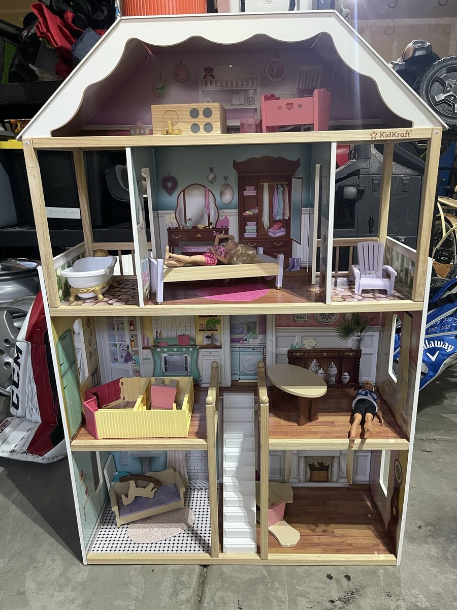 KidKraft Grand Estate Wooden Dollhouse with Furniture and Accessories - Multi-story, Durable Play