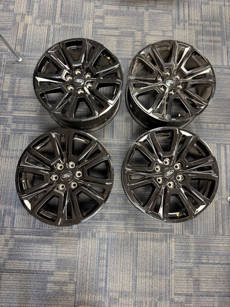 Set of 4 OEM Ford F-150 Gloss Black 20-Inch Alloy Wheels Rims