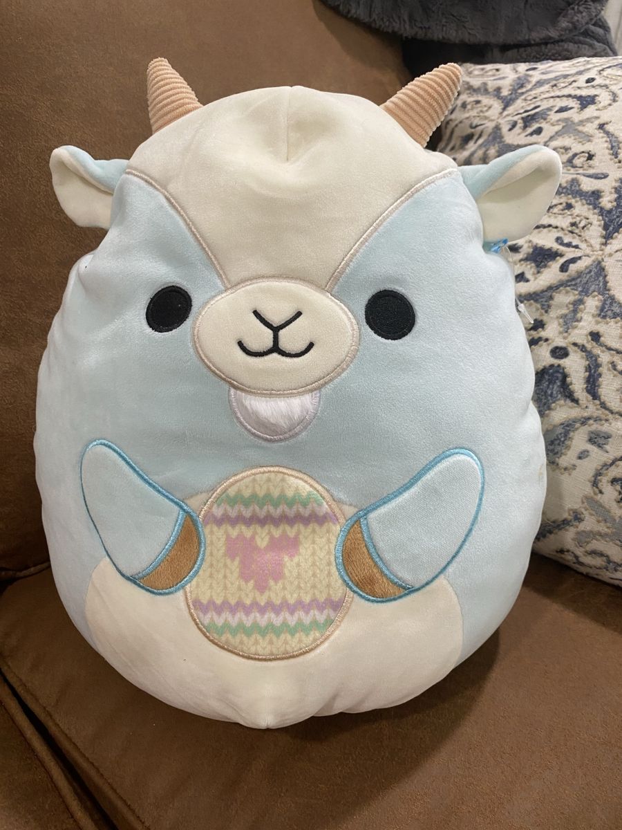 Original Squishmallows Gigi the Light Blue Goat Plush Stuffed Animal Easter