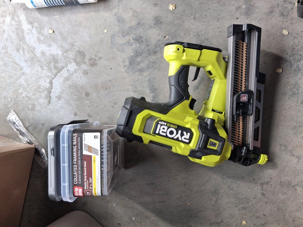 Ryobi HP Framing Nail Gun, *too, only* nad nails