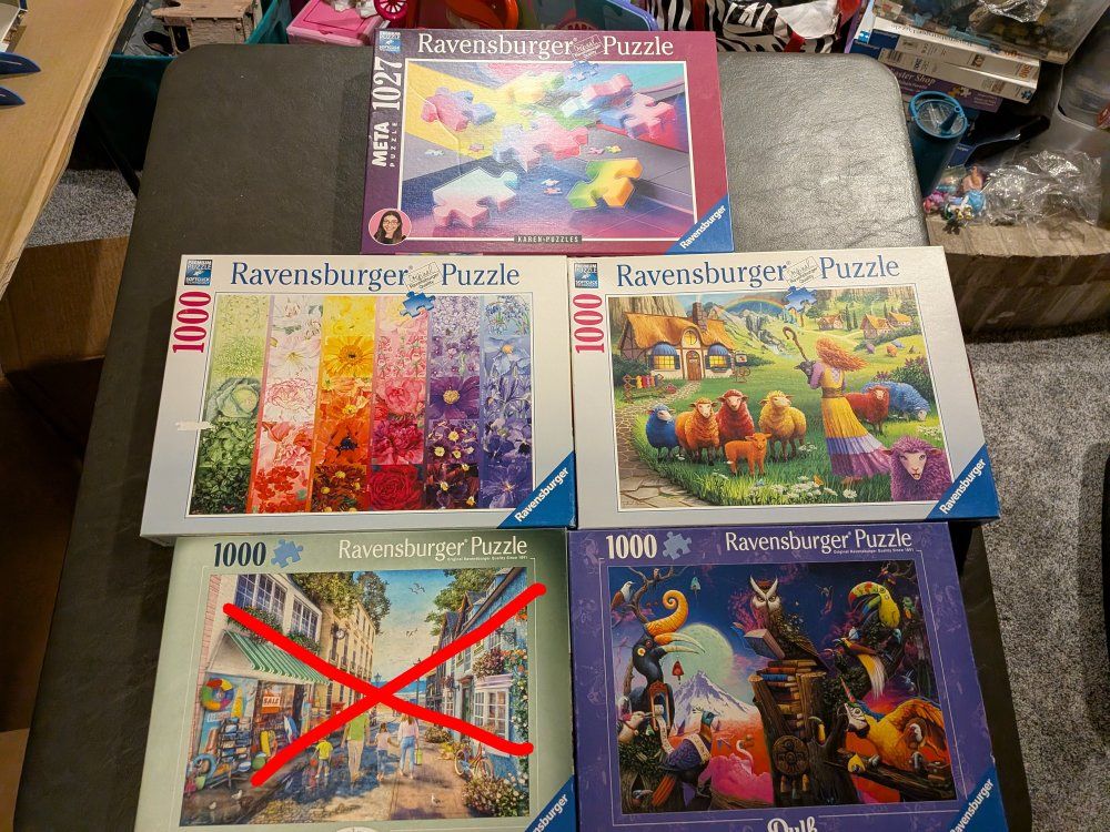 4 COMPLETE Ravensburger 1000 Piece Puzzles. $15 each or all 4 for $45