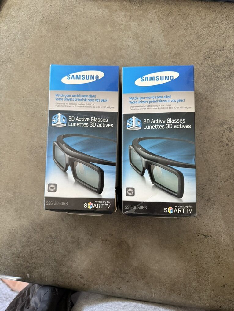 2 Pair Samsung Active 3D Glases, Never Used