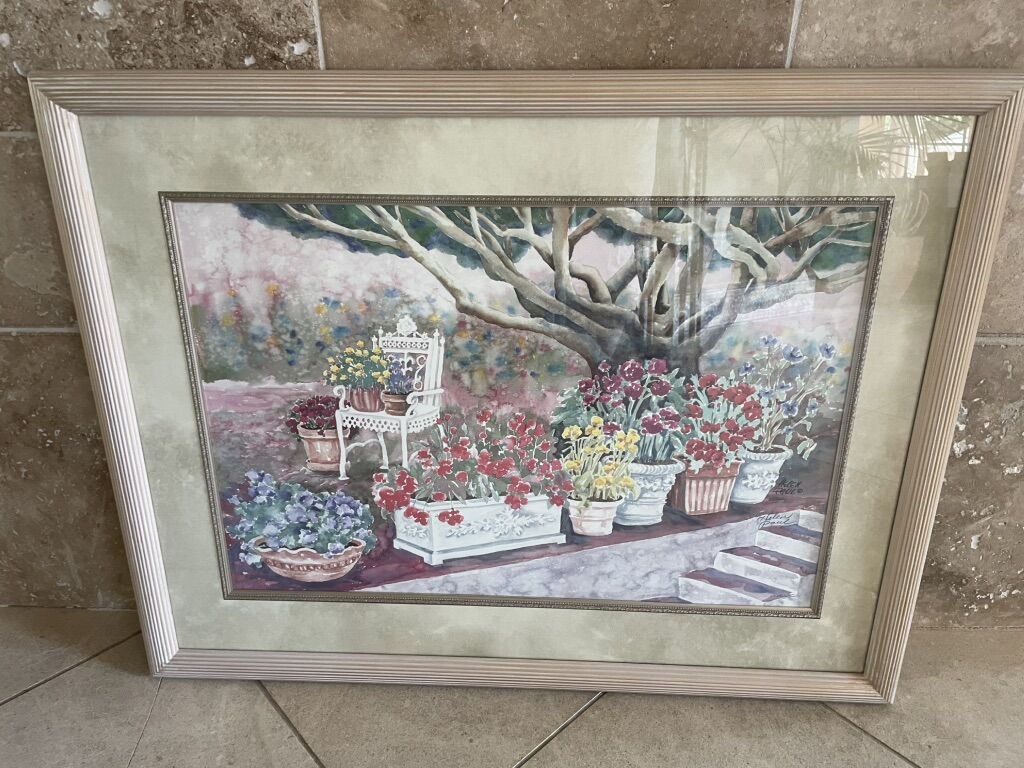 Large Framed Helen Paul Print Signed By Artist