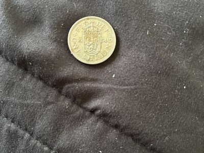1954 one shilling coin