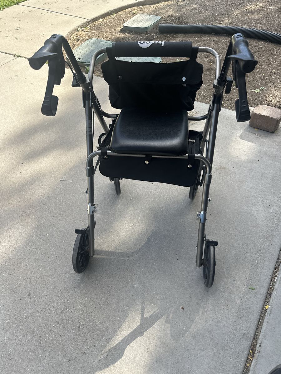 Hugo Elite Rollator Walker with Seat, Black